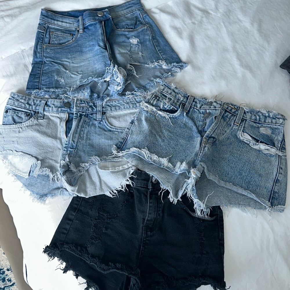 4 PAIR DENIM SHORTS